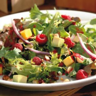 raspberry avocado mango salad
