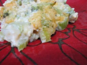 brocolliricecasserole_closeup brocolli rice casserole