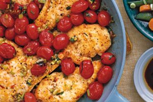 chicken cutlets with tomatoes